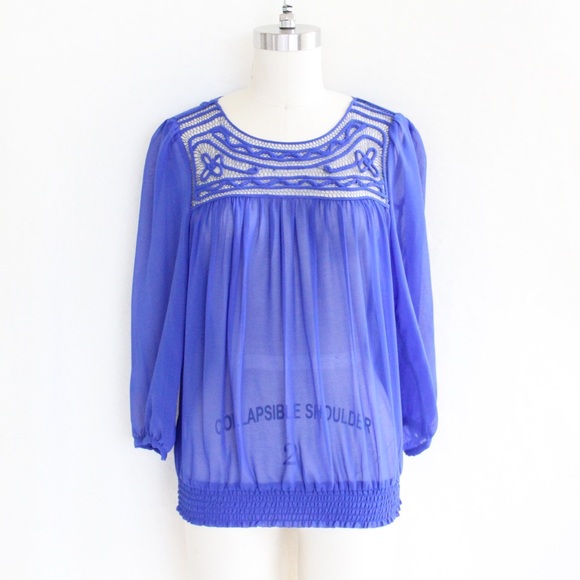 Daniel Rainn Tops - Daniel Rainn Cobalt Blue Blouse